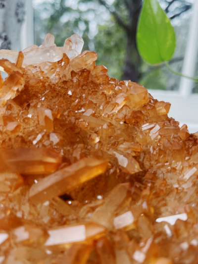 Tangerine Quartz Clusters - Crystal Empire Australia