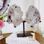 Pink Amethyst Wings on Stand - Crystal Empire Australia
