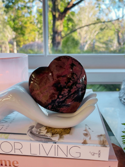 Rhodonite Heart - Crystal Empire Australia