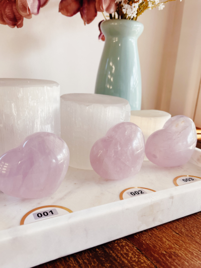 Rose Quartz Heart (pick your own) - Crystal Empire Australia