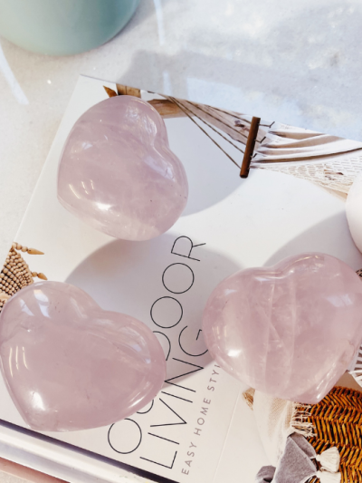 Rose Quartz Heart (pick your own) - Crystal Empire Australia