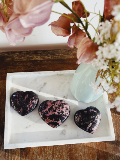 Rhodonite Heart - Crystal Empire Australia