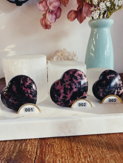 Rhodonite Heart - Crystal Empire Australia