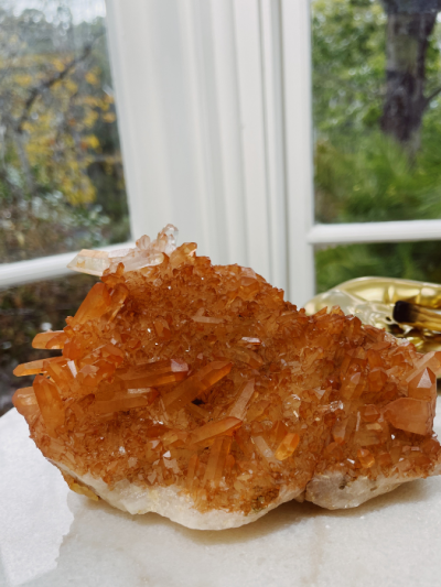Tangerine Quartz Clusters - Crystal Empire Australia