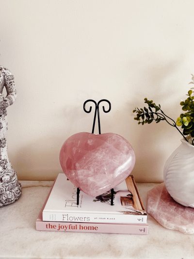 Rose Quartz Heart - Crystal Empire Australia