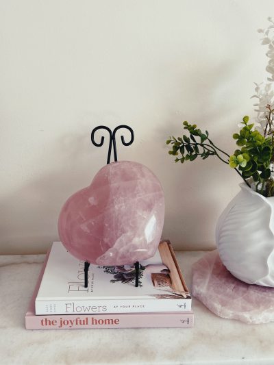 Rose Quartz Heart - Crystal Empire Australia