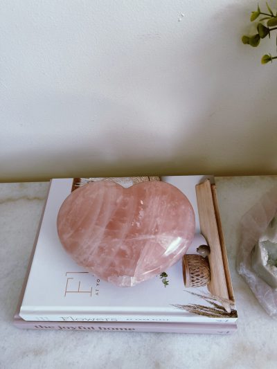 Rose Quartz Heart - Crystal Empire Australia