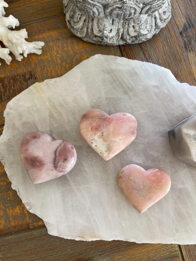 Pink Opal Heart - Crystal Empire Australia