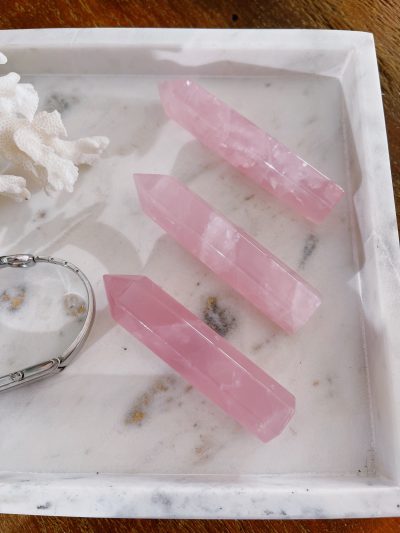 Rose Quartz Point AAA Grade (pick your own) - Crystal Empire Australia