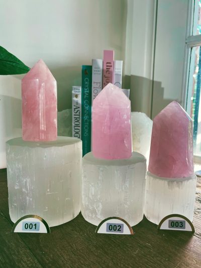 Rose Quartz Point AA Grade (Pick your own) - Crystal Empire Australia