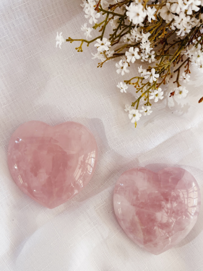 Rose Quartz Heart AA Grade (Pick your own) - Crystal Empire Australia