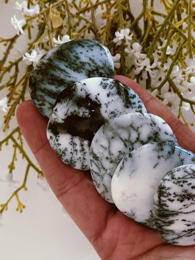 Dendritic Agate Flat Stone - Crystal Empire Australia