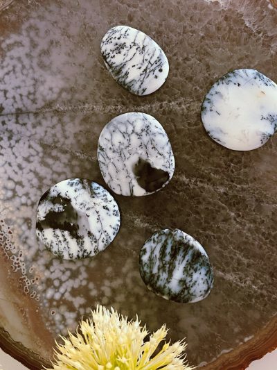 Dendritic Agate Flat Stone - Crystal Empire Australia