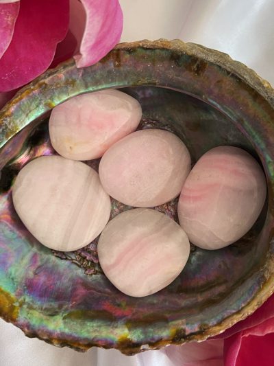 Pink Aragonite Flat Stone - Crystal Empire Australia
