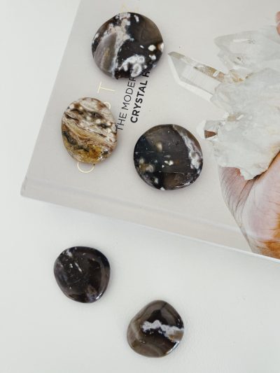 Ocean Jasper Flat Stone - Crystal Empire Australia