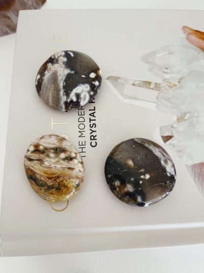 Ocean Jasper Flat Stone - Crystal Empire Australia