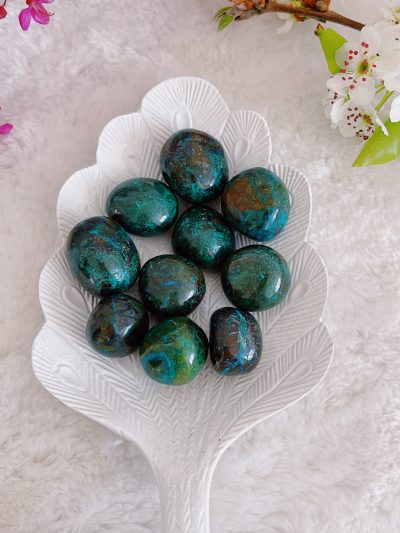 Chrysocolla Tumbled Stone - Crystal Empire Australia