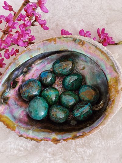 Chrysocolla Tumbled Stone - Crystal Empire Australia