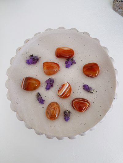 Carnelian with Stripe Tumbled Stone - Crystal Empire Australia