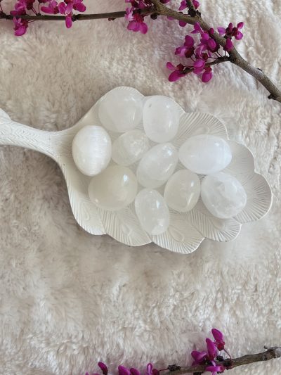 Selenite Tumbled Stone - Crystal Empire Australia