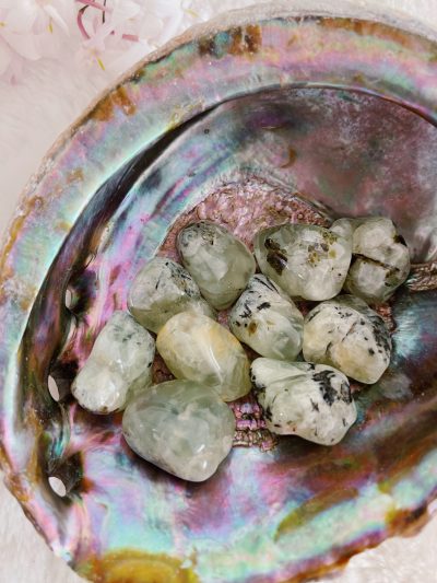Prehnite Tumbled Stone - Crystal Empire Australia