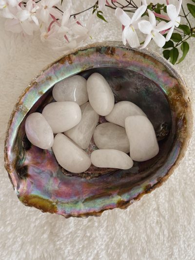 Snow Quartz Tumbled Stone - Crystal Empire Australia