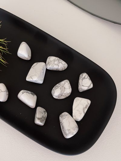 White Howlite Tumbled Stone - Crystal Empire Australia