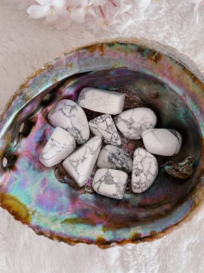 White Howlite Tumbled Stone - Crystal Empire Australia