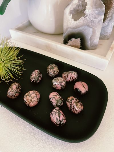 Rhodonite Tumbled Stone - Crystal Empire Australia