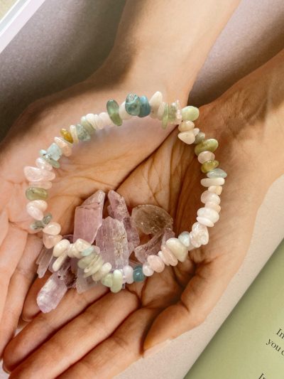 chrysoprase pebble bracelet