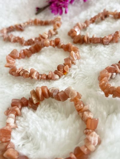 Moonstone Brown Pebble Bracelet - Crystal Empire Australia