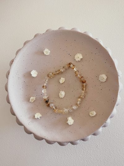 Rutilated Quartz Pebble Bracelet - Crystal Empire Australia