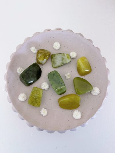 Olive Jade Tumbled Stone - Crystal Empire Australia