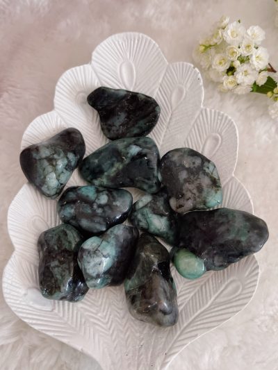 Emerald Tumbled Stone - Crystal Empire Australia