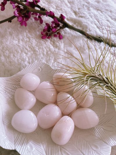 Pink Aragonite Tumbled Stone - Crystal Empire Australia