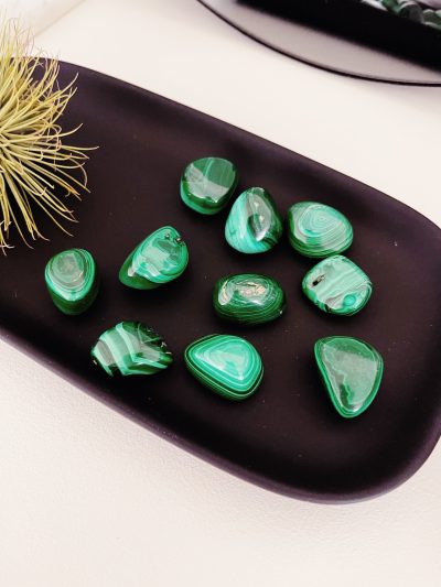 Malachite Tumbled Stone - Crystal Empire Australia