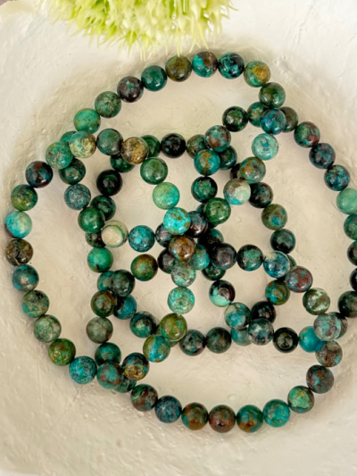 Chrysocolla Bead Bracelet 8mm