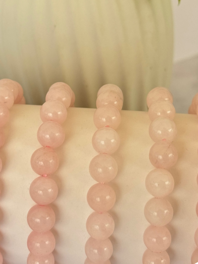 Rose Quartz Bead Bracelet 8mm