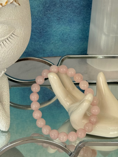 Rose Quartz Bead Bracelet 8mm