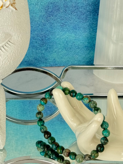 Chrysocolla Bead Bracelet 6mm