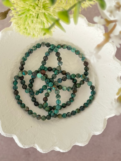 Chrysocolla Bead Bracelet 6mm