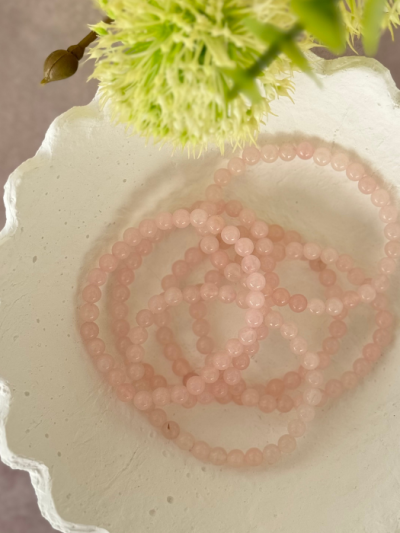 Rose Quartz Bead Bracelet 6mm