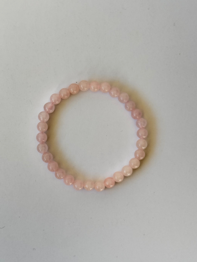 Rose Quartz Bead Bracelet 6mm