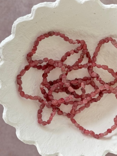 Pink Tourmaline Raw Bracelet