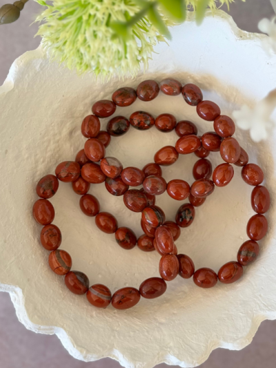 Red Jasper Tumbled Bracelet