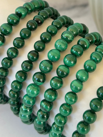 Malachite Bead Bracelet 6mm